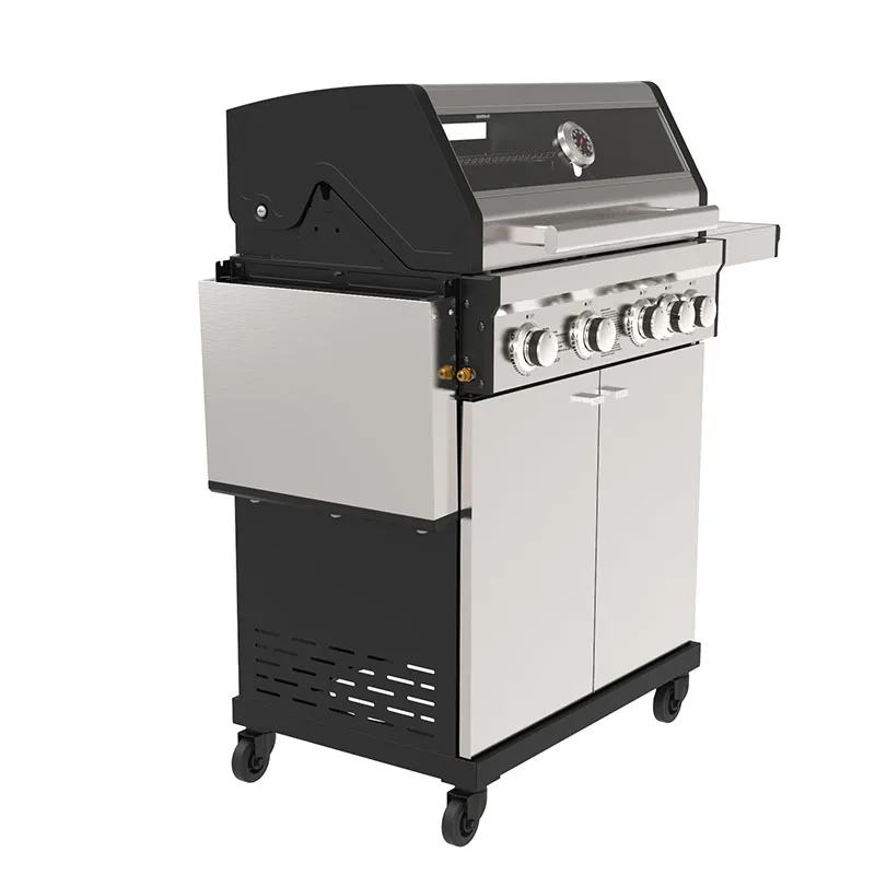 Factory Price Gas Grill Trolley Stainless Steel Gas Barbecue Customized