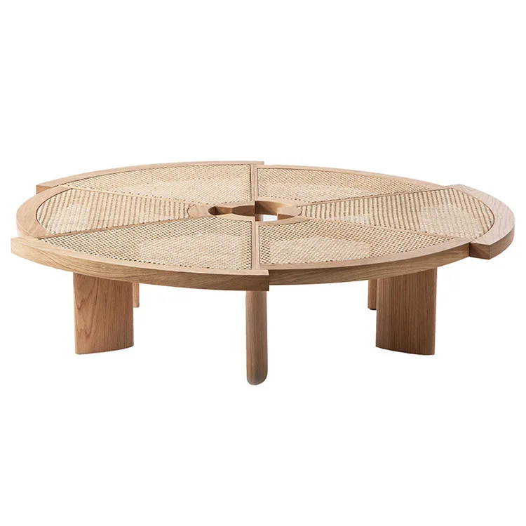 Living Room Furniture Modern Nordic Design Round Ash Wood Coffee Table