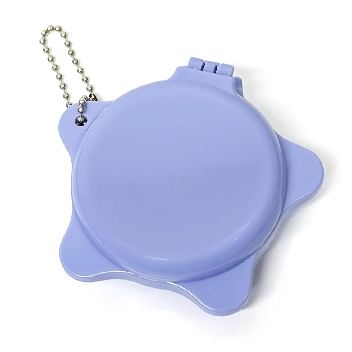 Customized Logo Star Shape Folding Hair Brush with Keychain, Pocket Compact Massage Brush and Mirror