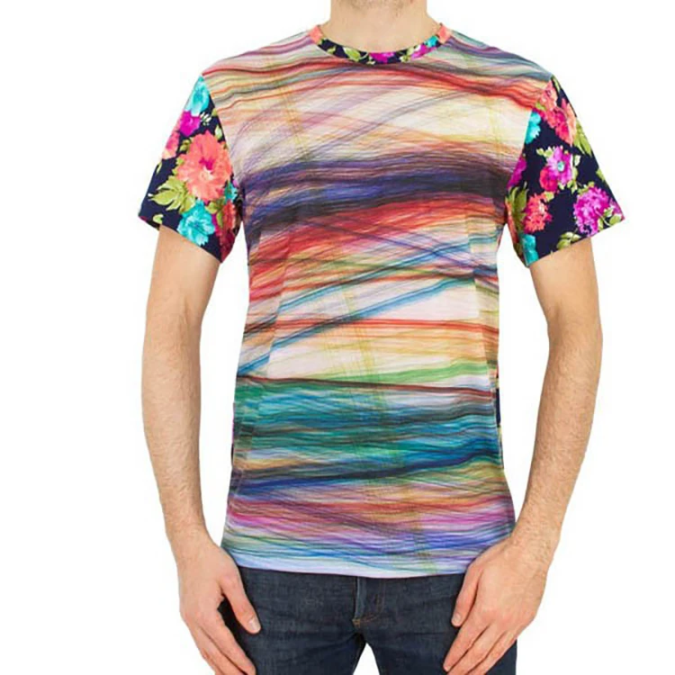 News US Men Women Unisex Bleach Design Print Tees Sublimation Blank Shirt Faux Bleached Look Polyester T Shirts