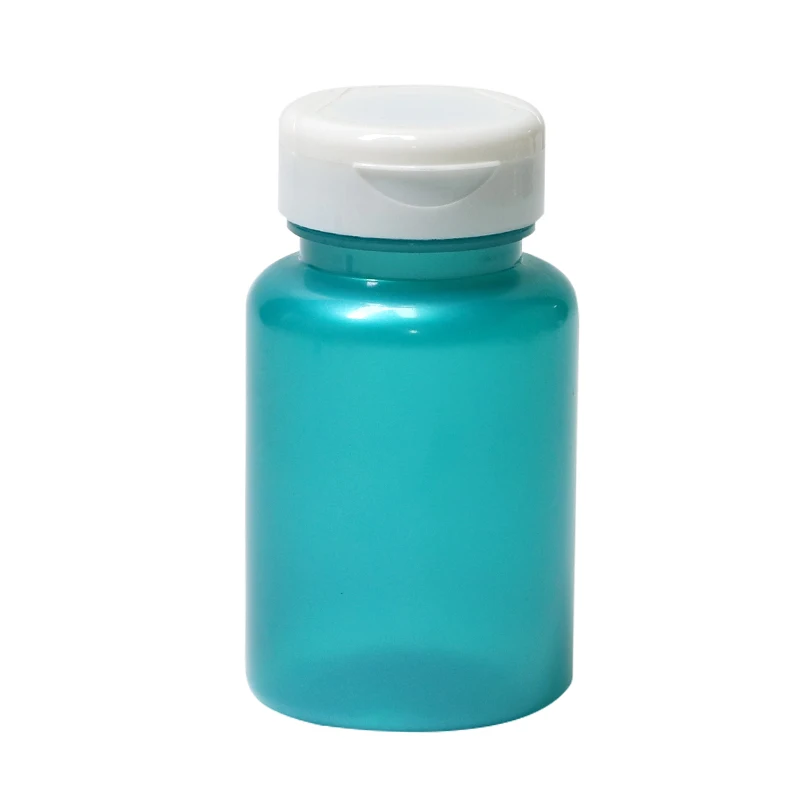 Plastic Vitamin Supplement Bottle Pet Capsule Tablet Pill Bottle Red Blue Orange Color 120ml Plastic Container