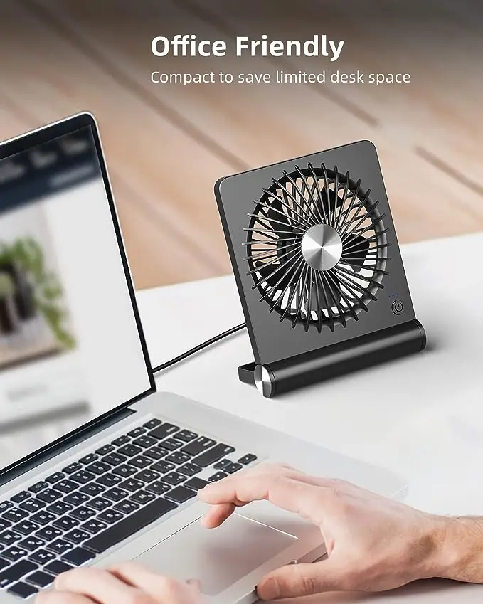 China Factory Slim Desktop Folding Cooling Fan ventilateur Portable Electric Rechargeable Mini Table Fan