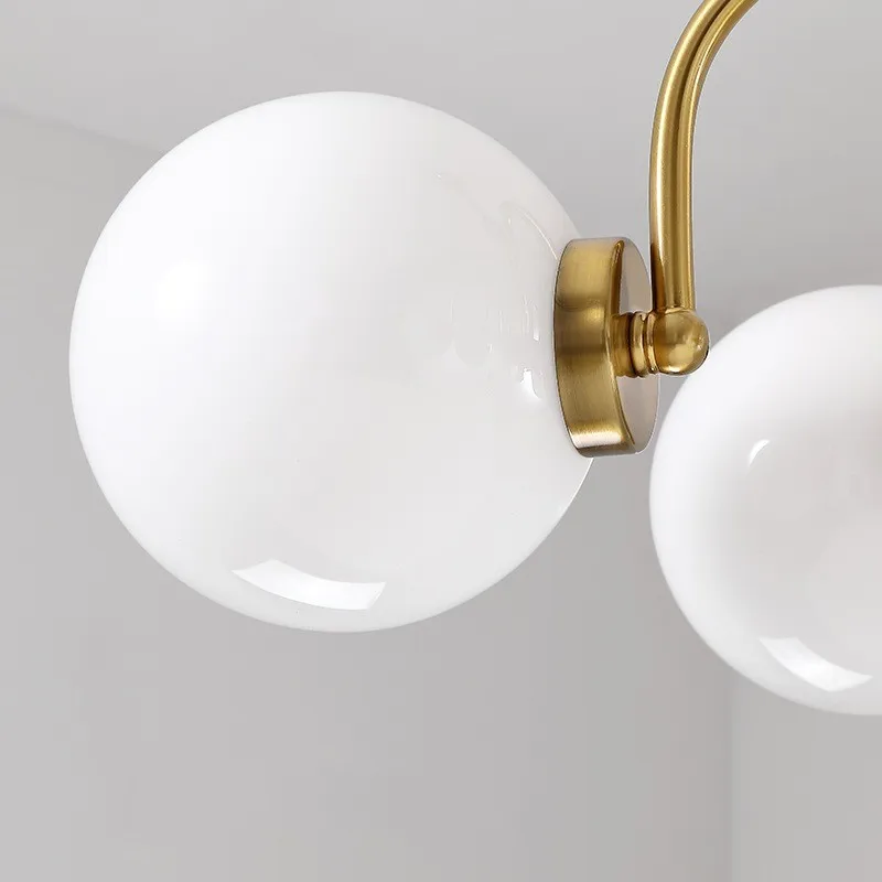 JYLIGHTING Modern simple art glass ball French living room chandelier Nordic dining room bedroom round magic bean pendant light