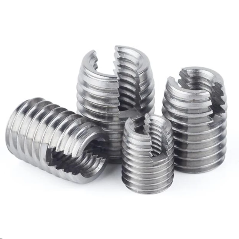 Self Tapping Thread Insert M2 M3 M4 M5 M6 M8 M10 M12 M14 m16  Self Tapping Screw Bushing Slotted Type Thread Repair Insert