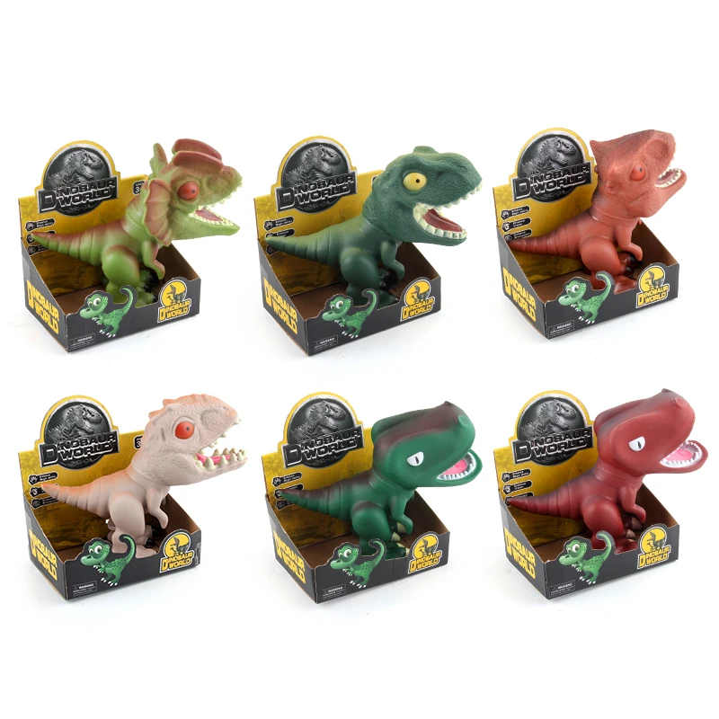 Soft Rubber Dinosaur Models Movable Head Dinosaur Toy High Quality Dinosaur Toys