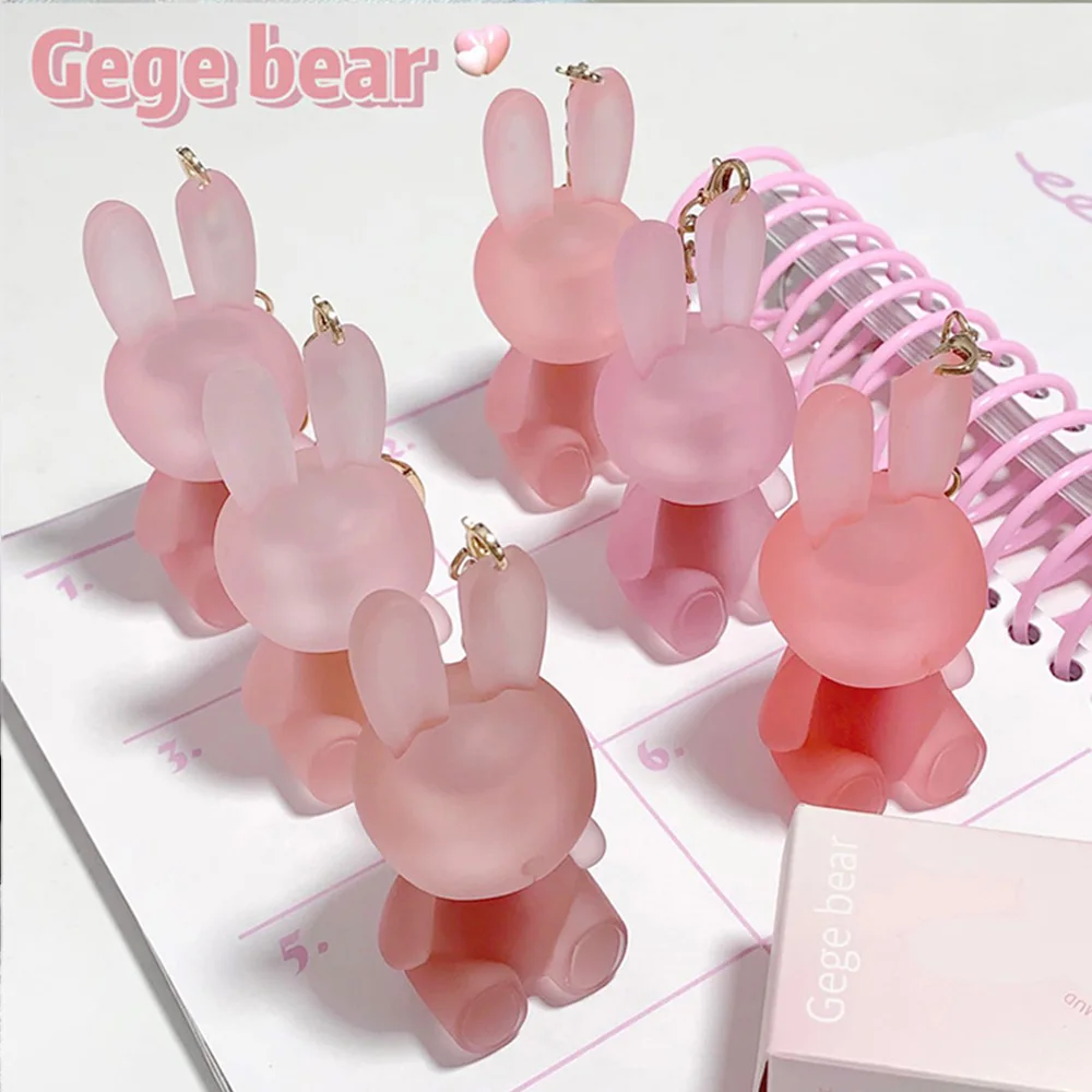 Key Chain Matte Lip Makeup Cute Rabbit design Velvet Lip Gloss Long Lasting Moisturizing Waterproof  Lip Gloss