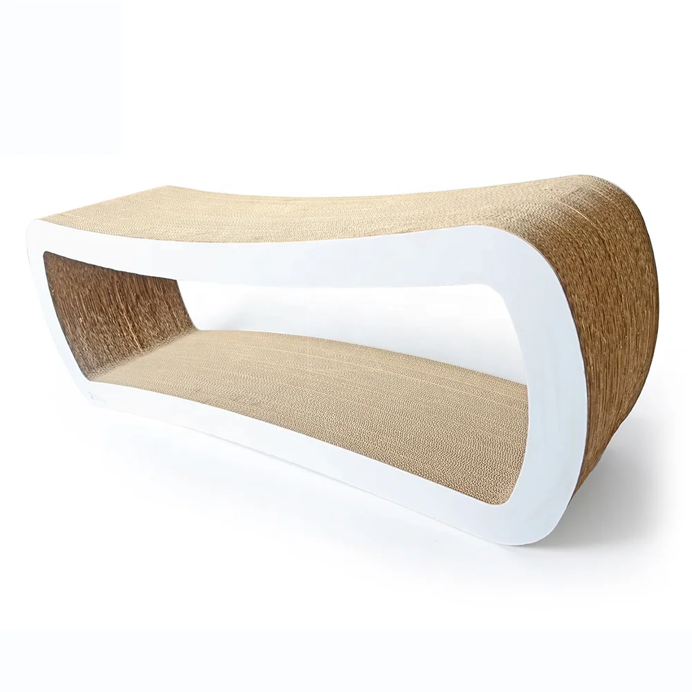 Cat Scratcher Pad Scratching Posts 2-in-1 Lounge Bed Cardboard Cat Scratcher for Large Cats Little Kitten