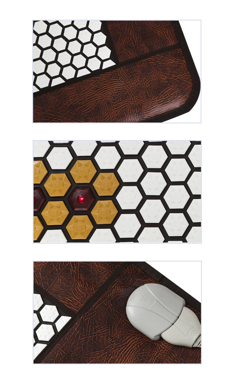 Health Stone Massage Therapy Product China Jade Heating Mattress Korea Infrared Tourmaline Acupuncture PEMF Mat for Bed