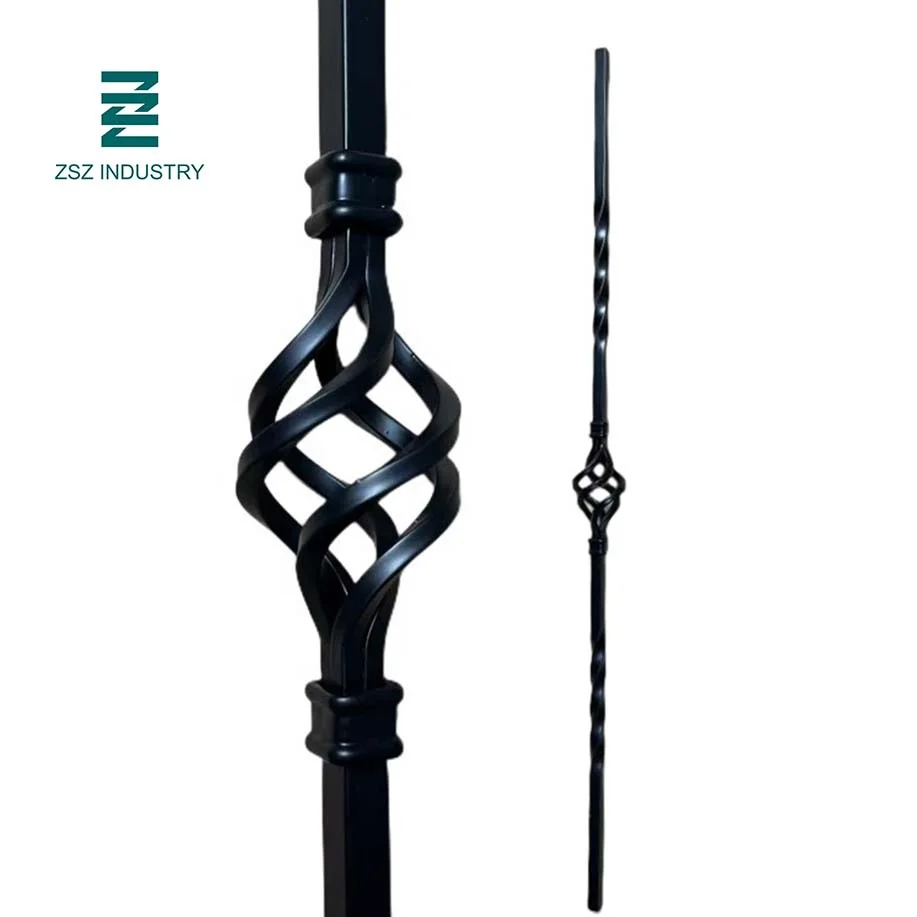 Новый дизайн 1/2 матовая черная Одиночная корзина современная металлическая балясина лестница шпиндель