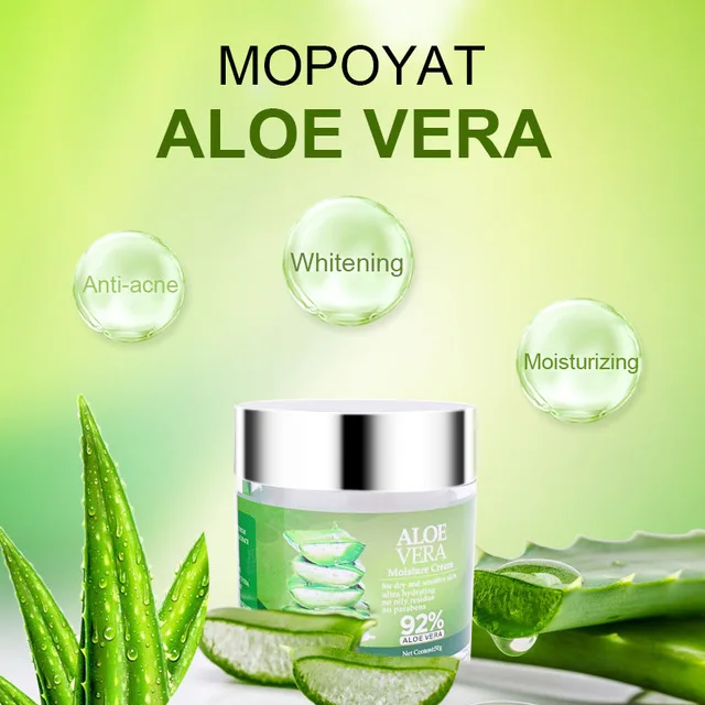 
Natural Skin Revitalizer Face Cream Soothing Whitening Aloe Vera Moisture Cream 