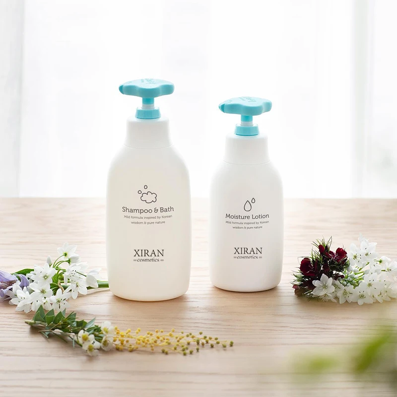 Сделать свой собственный лейбл корейского стиля, 2 в 1, естественно, мягкий subacid формула ванны тела и детский шампунь для детей от 0 до 24 месяцев