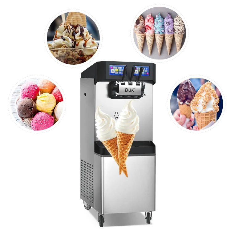 Steel Stainless Soft Ice Cream Machine High Capacity Commercial Food Making Machines Ice Cream