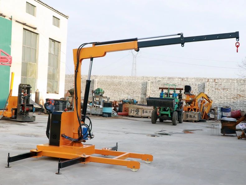 High Quality 1 Ton 4 Meter Fully Electric Mobile Crane For Construction