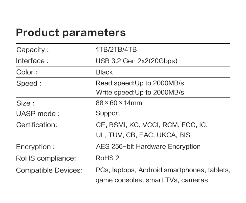 Original Samsung T9 Portable SSD 1TB 2TB 4TB External Hard Drive High Speed up to 2000mb/s USB 3.2 Gen2 Hard Disk For Laptop PC