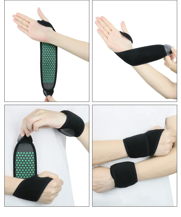 Adjustable outdoor sports protection Tourmaline Self-heating Comfortable Wrist Brace Bandage