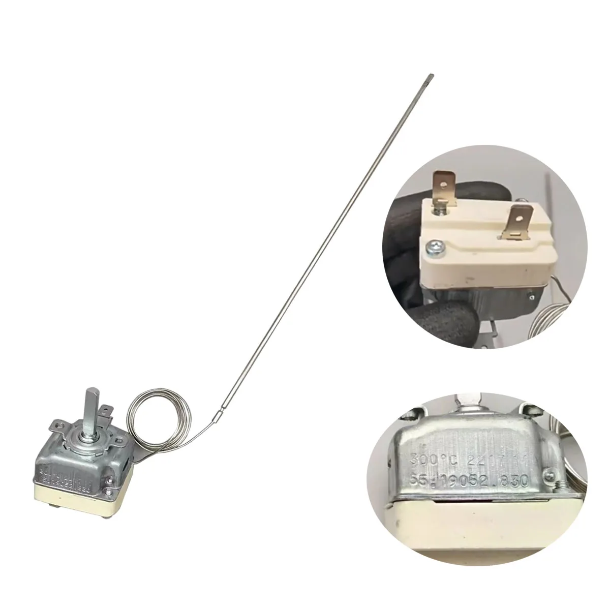 250V 16A Single-Phase 2PIN 60-300 300 Degree 55.19052.830 Adjustable Automatic Reset Temperature Control Switch Thermostat