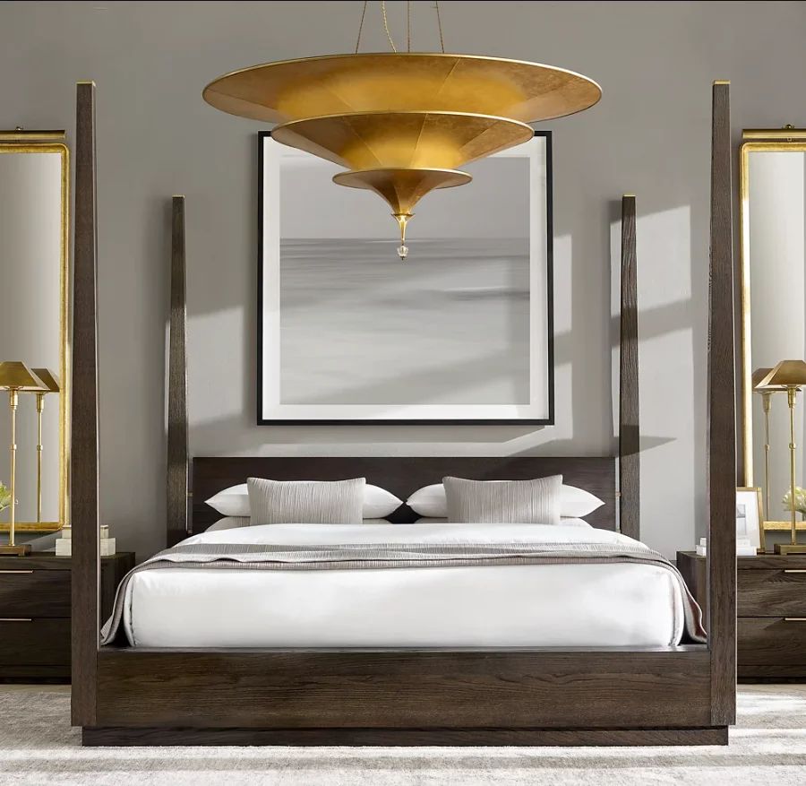 Custom Medieval Style Metal Umbrella Shaped Multi-Layer Chandelier Exhibition Hall Ceramics Lighting Pendants Light