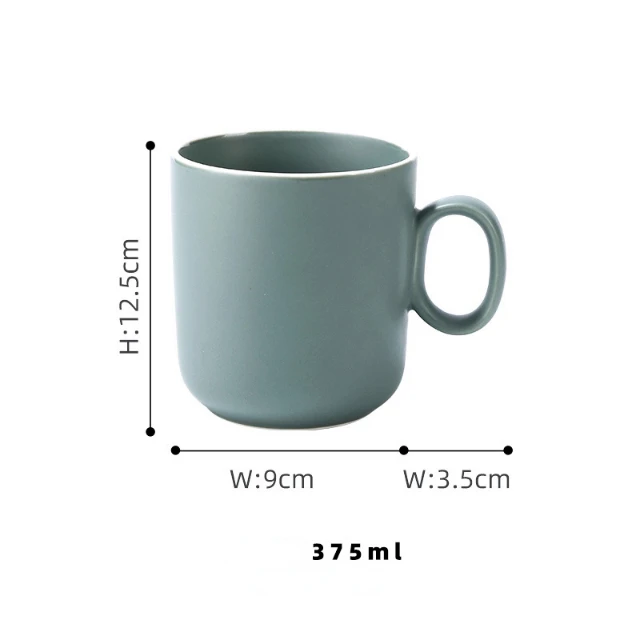 Factory Outlet 13oz Modern Ceramic Green Pink Speckled Coffee Cup with Saucer