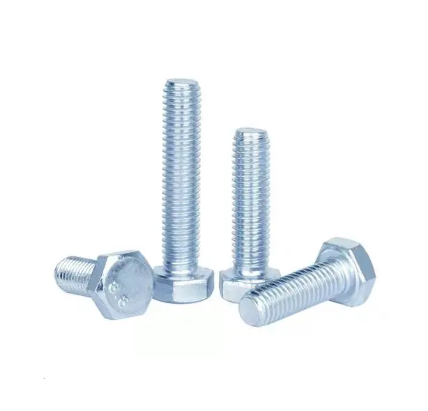 DIN931 DIN933 metric carbon steel hex bolt zinc grade 4.8 bolt and nut screw washer China manufacturing wholesale price