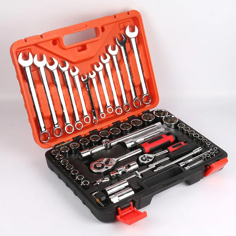 61PCS ручные toolsmulti инструментов набор для дома авто ремонт комплект ключ дюймовый стандарт розетки наборы ухода за кожей
