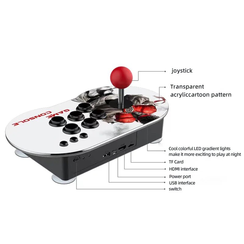 New M9 Double rocker HD 4K arcade controller Joystick Mini Arcade TV game console Retro video game console for PS gift