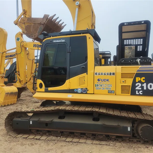 Used excavator Caterpillar Komatsu Hitachi Volvo Kobelco Doosan Kubota PC210 mechanical control crawler excavator for sale