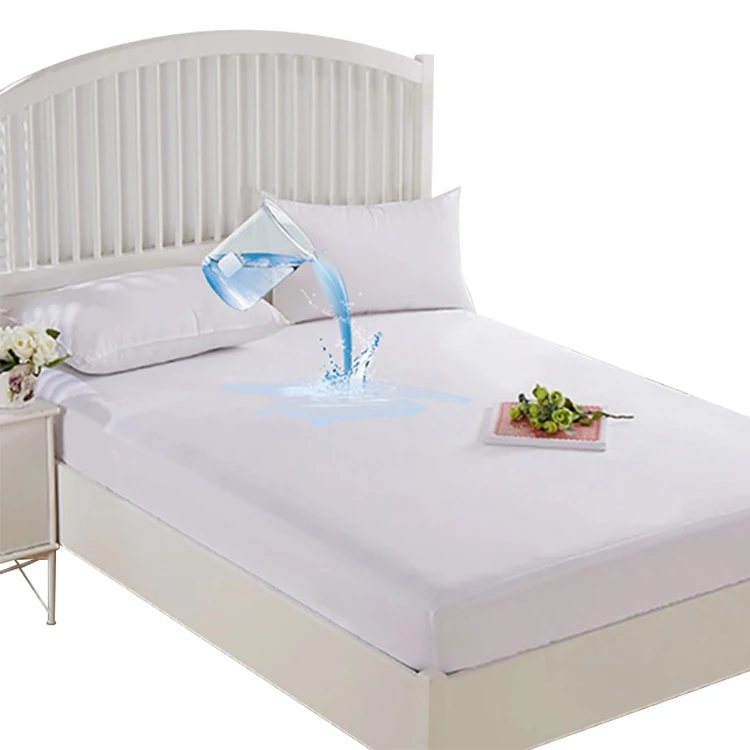 OEM Hangzhou Bamboo Fiber Terry Fabric Waterproof Bed Bug Mattress Cover Hypoallergenic Mattress Protector