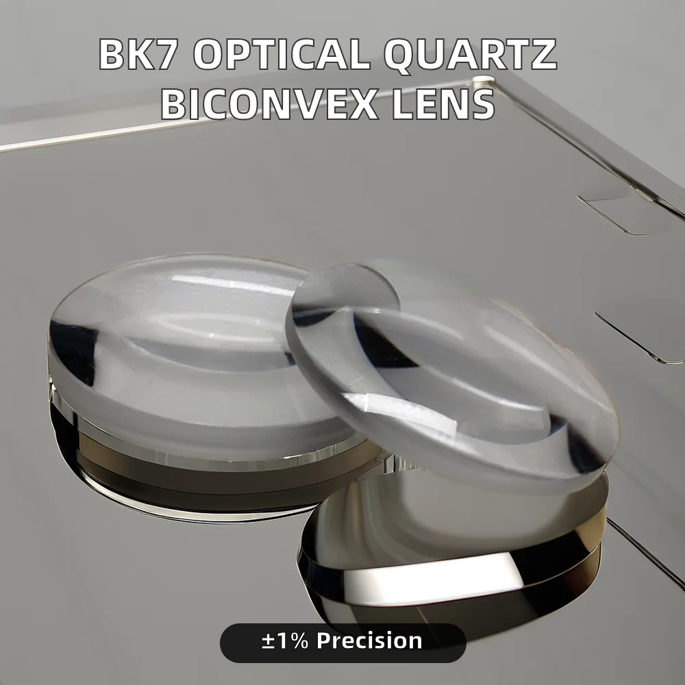 Customizable BK7 Optical Quartz Glass Biconvex Double Convex Lens Fused Silica Plano Pattern for Optical Equipment OEM Supported