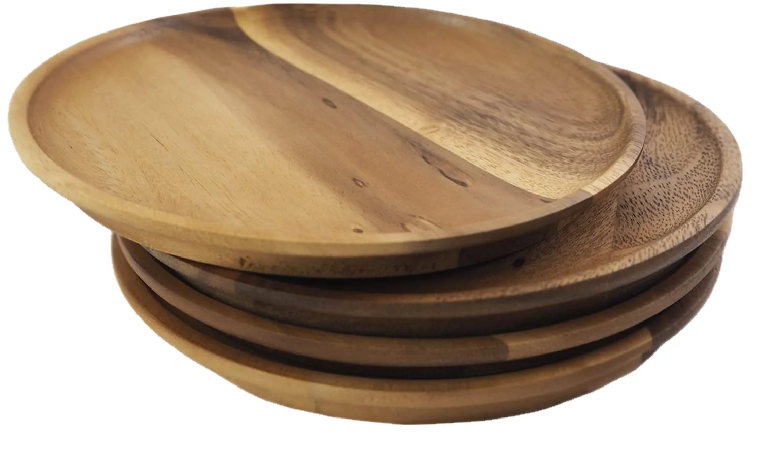  9 84 дюйма/25 см обеденные тарелки из дерева акации блюда закуски десерты экологически чистые круглые деревянные