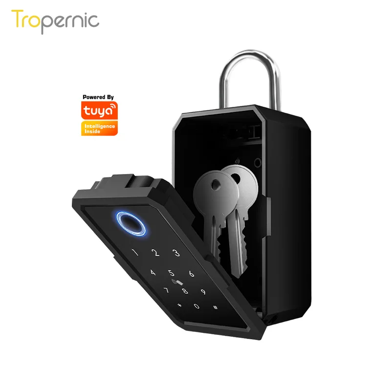 High Quality Waterproof Outdoor Wall Digital Safety Wifi Code App Fingerprint Smart Key Box for Home Office