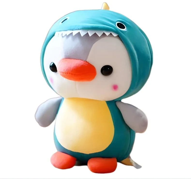 Creative Dressed Penguin Stuffed Animal Plush Toy Cartoon Dino Dressed Penguin Toy for Boys and Girls