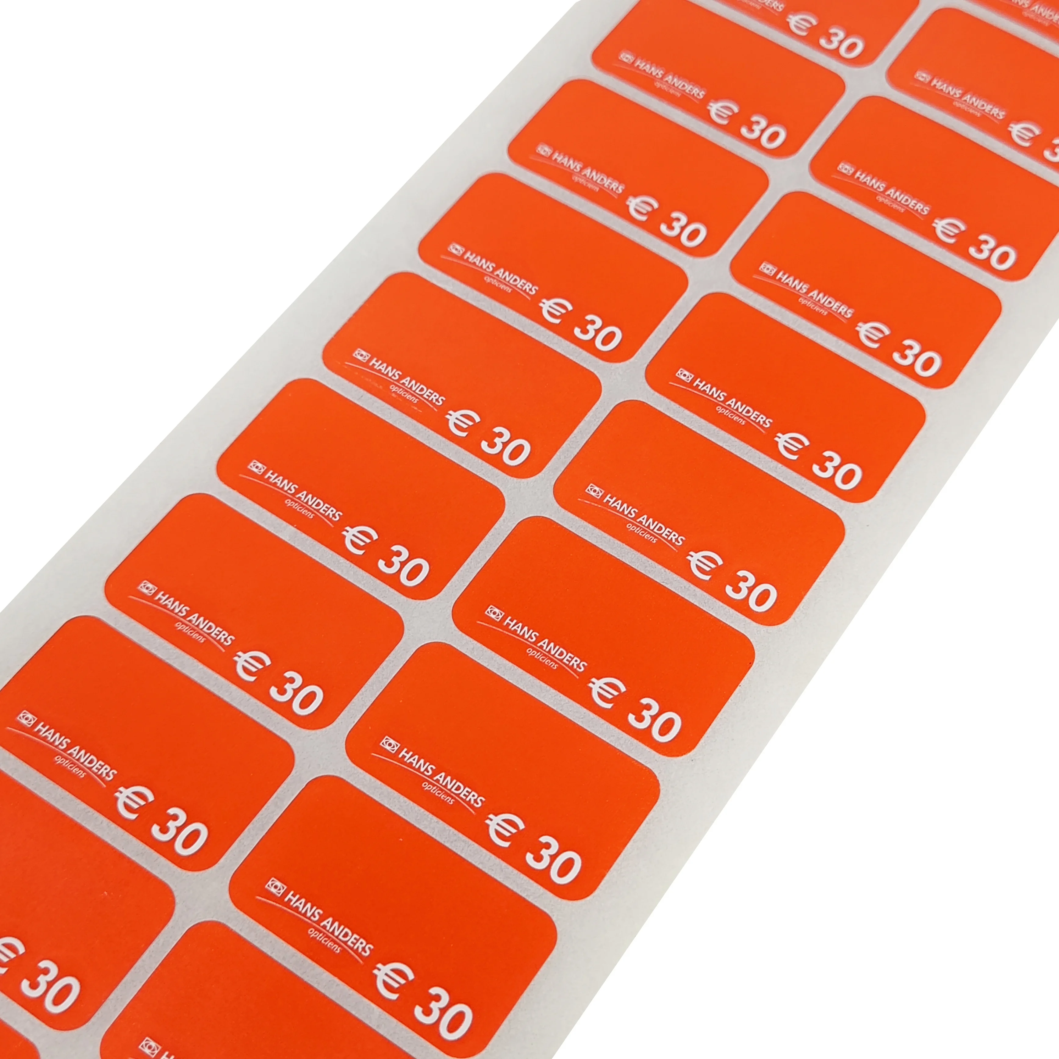 Custom logo and size writable self-adhesive paper sticker label