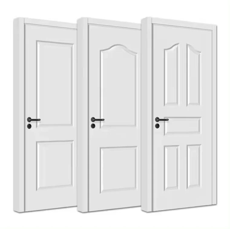 Wholesale melamine/ white primer interior door skin factory direct pvc surface MDF HDF door