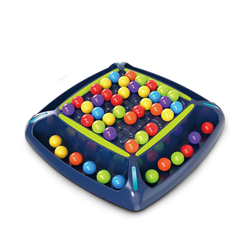New educational intelligence toys rainbow color plastic marble beads break table board game for kids