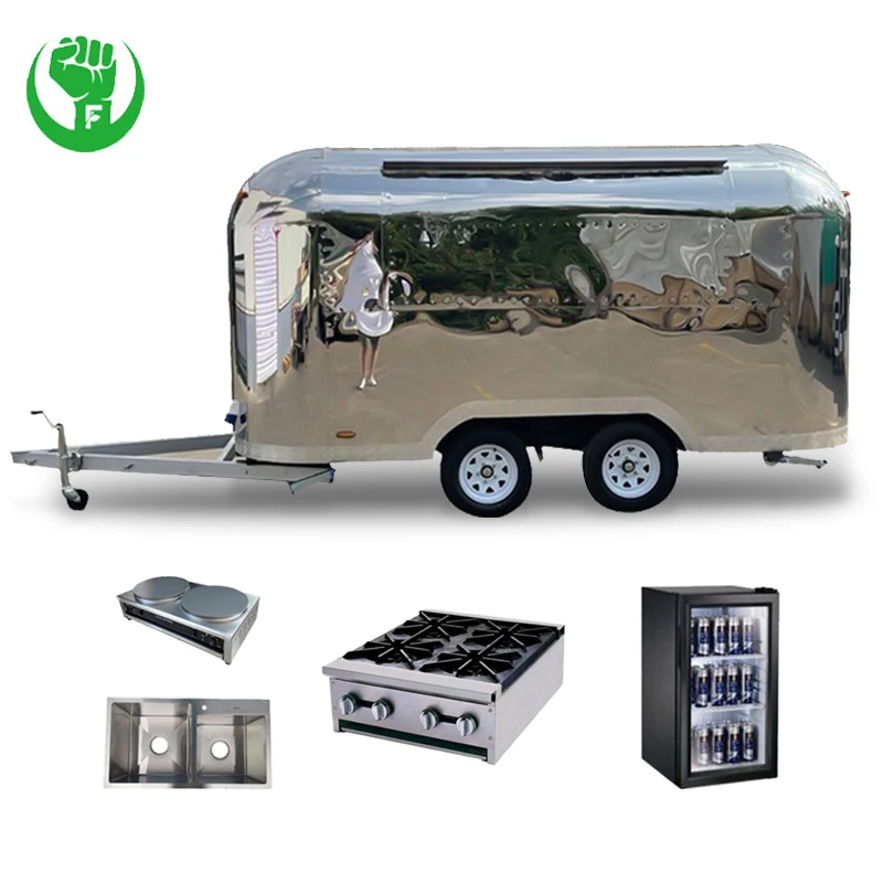 Custom coffee van catering trailers or mobile food trucks for sale