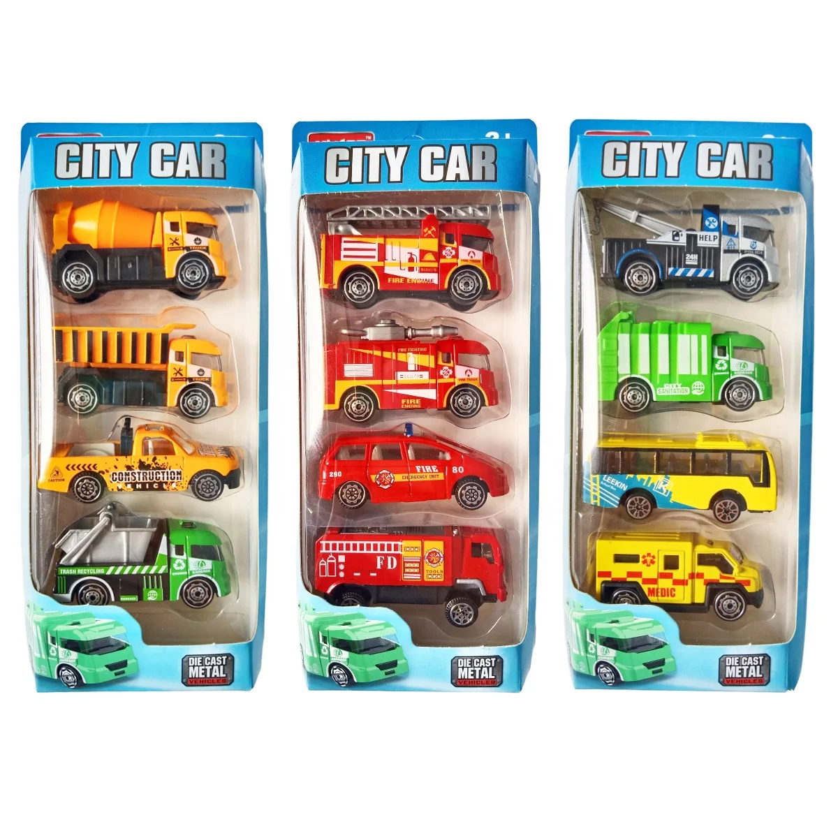 XINYU Construction Toys Vehicles Fire Fighting Truck Truck for Children Diecast Metal Cars