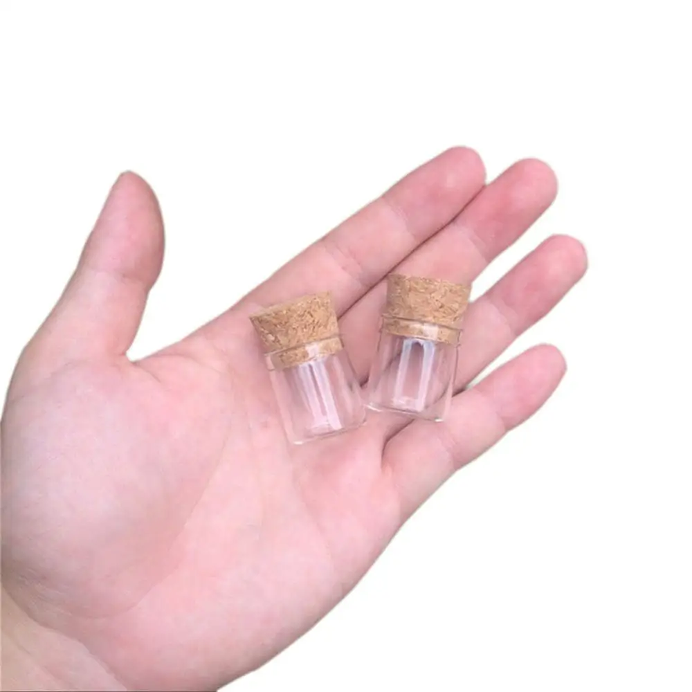4ml Small Glass Vials Jars Test Tube With Cork Stopper Empty Glass Transparent Clear Bottles