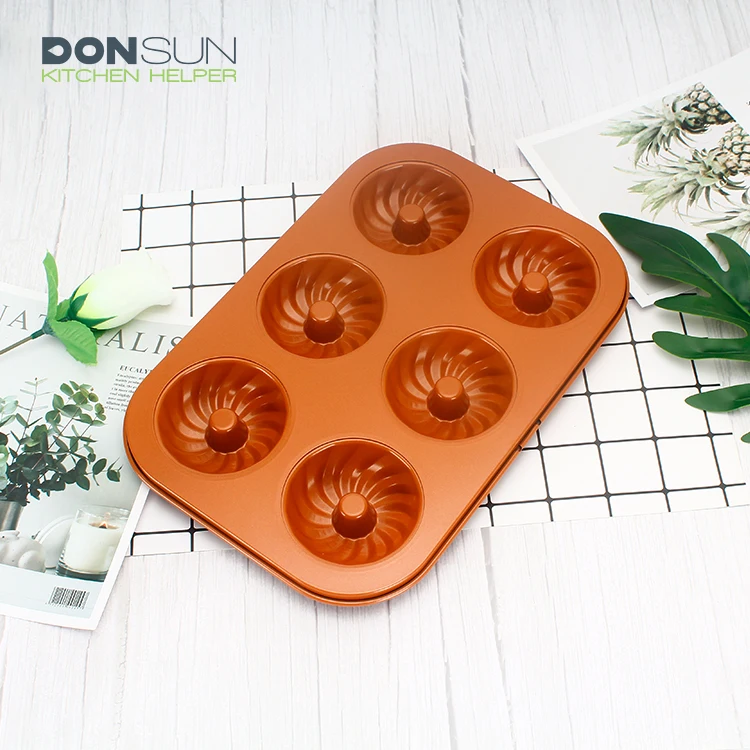 Non-Stick 6 Cup Carbon Steel  Muffin Pan