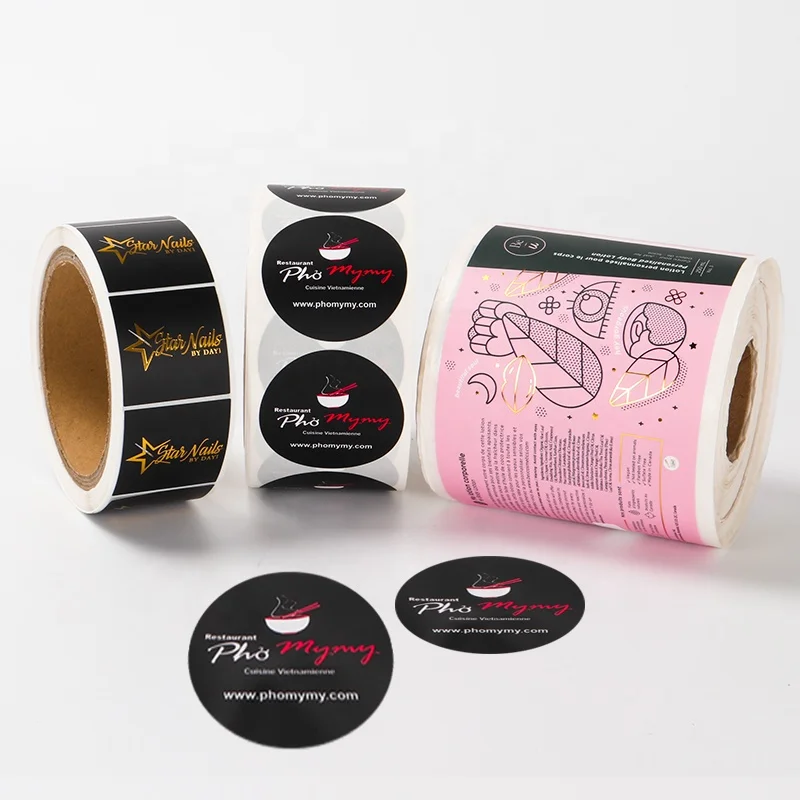 Custom label sticker logo product design custom printing coffee
