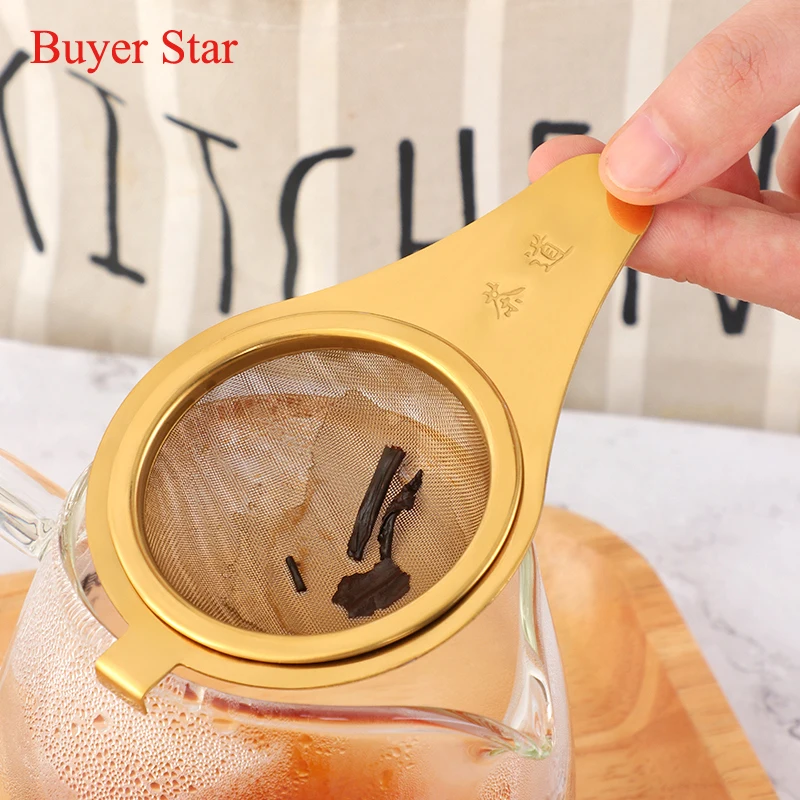 Buyer Star Round Side Single Net Stainless Steel Tea Infuser Filter Tea Strainer