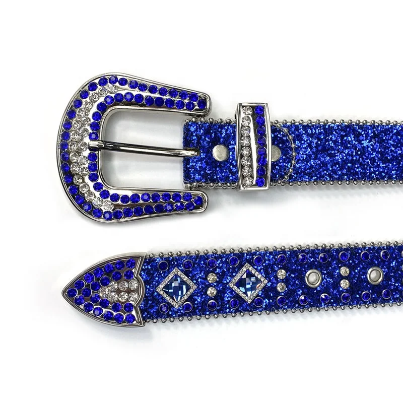Popular Western Cowgirl Cowboy Sparkle Rhinestones Belt Rhinestones Conchos Crystal Diamond Decoration