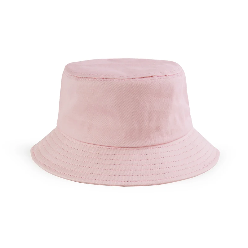 Wholesale unisex custom embroidery logo cotton travel solid outdoor flat top wide brim kids fisherman bucket hat caps