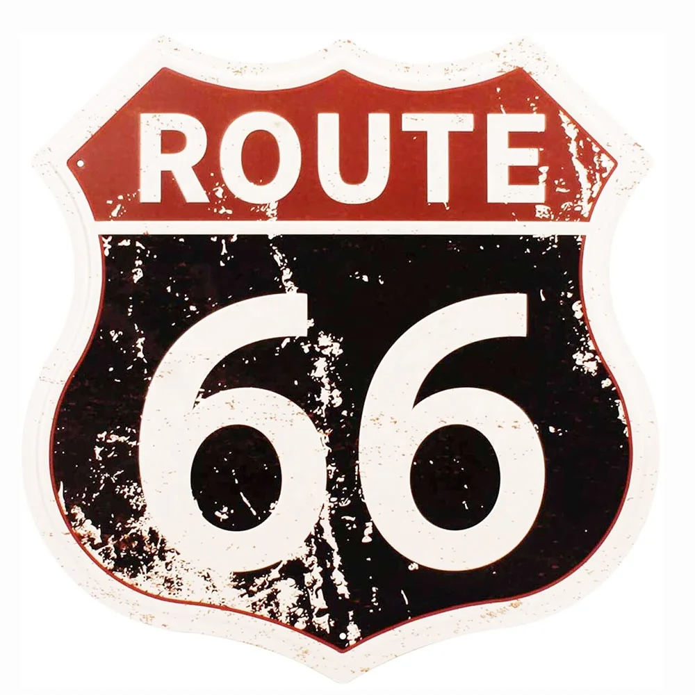 
Factory Personalized 12 Inches Home & Garage Wall Decoration US Route 66 Sign Vintage Metal Sign License Plate Sign  (1600089284712)