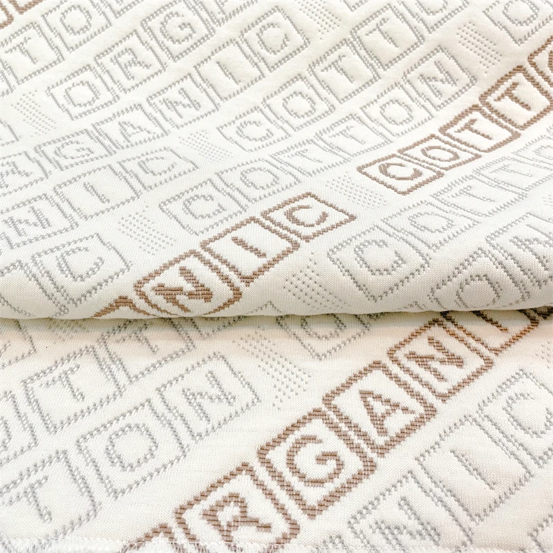 Anti-pilling Eco-friendly Knit Organic Cotton Mattress Fabric mattress cover organic Jacquard Mattress Fabric