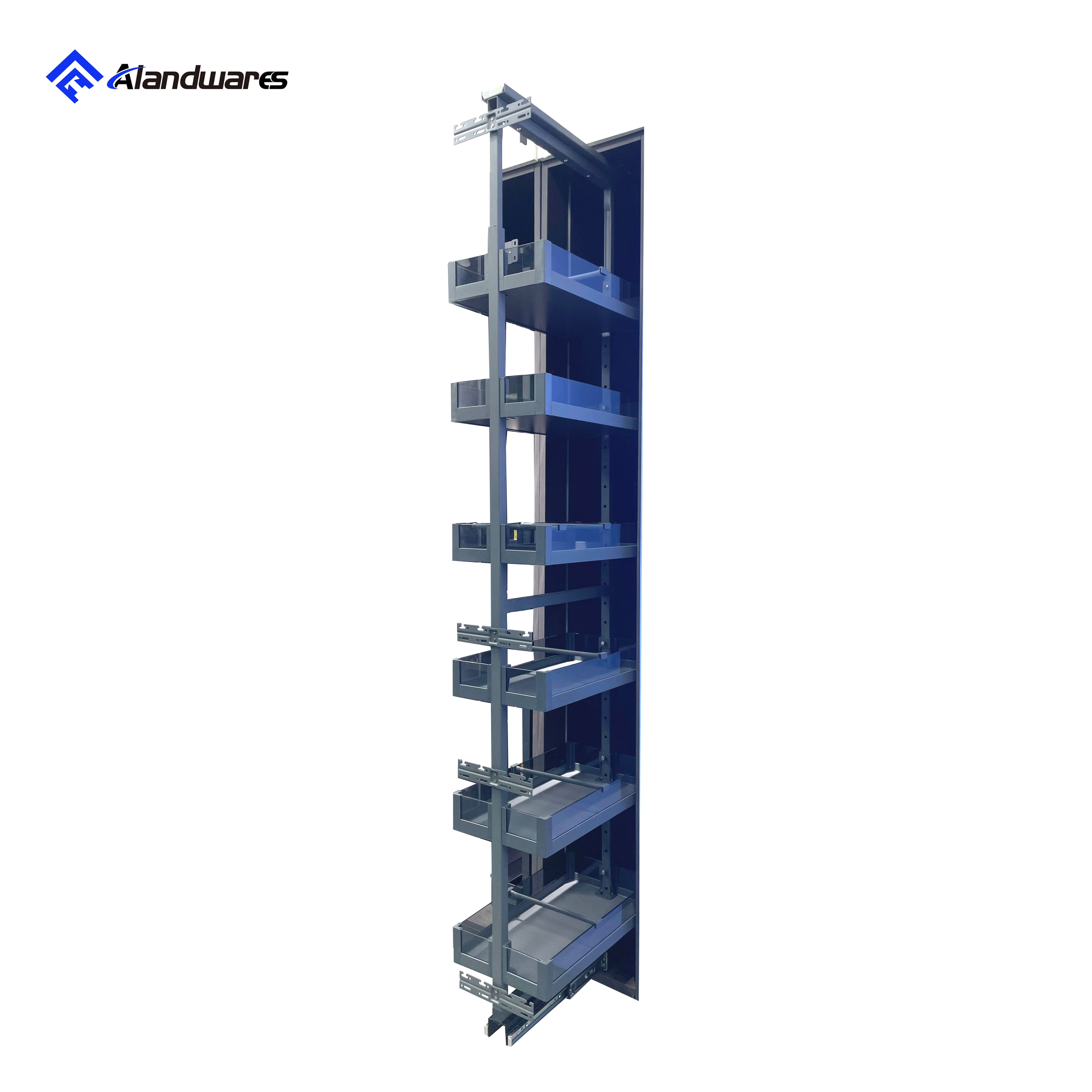 Kitchen Accessories Pantry Multilayer Pull Out Organizer Storage Shelf Plate Shelves for Spices Glass High and Tall Cabinet Unit