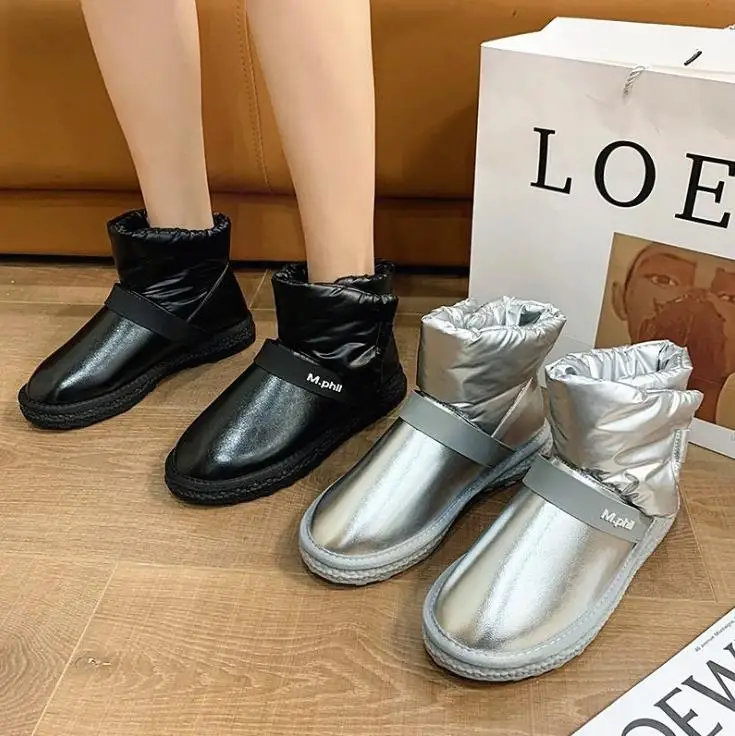 
2021 autumn and winter fashion women ladies snow boots outdoor warm cotton non-slip plat boots 