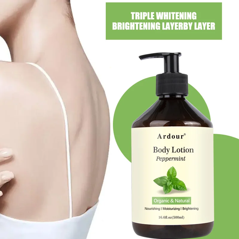 Private Label Refresh Fruit Body Care Lotion Skin Care Hydrating Peppermint Body Cream Butter Lightening Whitening Moisturizing