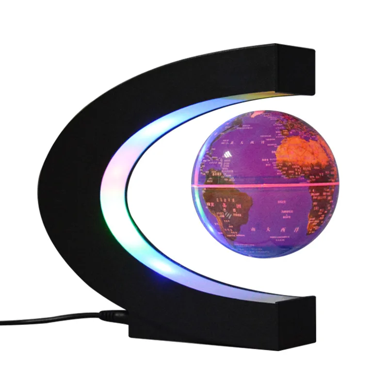 SY284 Wholesale Decorative Geometric teaching table top Gifts educational Rotating World magnetic levitation globe