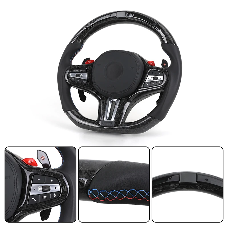 With M1 M2 Button Led M Sport Volant Lenkrad Forged Carbon Steering Wheel for BMW X3 G01 G20 G30 G31 G38 G82 G80 M3 G11 G22