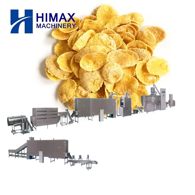Professional Crisp  small corn flakes making machine twin screw corn flakes extruder